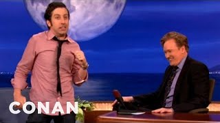 Simon Helberg Gets Possessed By Robin Williams  CONAN on TBS [upl. by Ioves3]