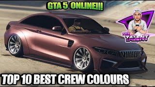 GTA 5 BEST CREW COLOURS IN GTA 5 ONLINE 2023 HEX CODES [upl. by Weinrich]