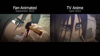 FanAnimated vs Mappa Comparison  Attack on Titan The Final Season Part 2 Teaser [upl. by Lorilyn]