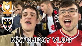 REAL DONS WIN THE DERBY  MK Dons vs AFC Wimbledon Matchday Vlog  23012024 [upl. by Eibbil]