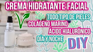 CREMA FACIAL CON COLÁGENO MARINO Y ÁCIDO HIALURÓNICO  100 VEGANA DIY  Mixi [upl. by Riker193]