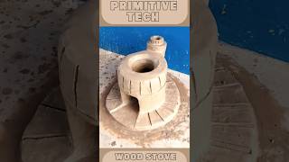 DIY Primitive Technology Wood Stove with Clay and Plastic Bottle 🔥  Sustainable Survival Skills [upl. by Nuj296]