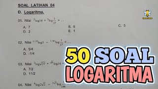 BAHAS 50 SOAL LOGARITMA 1 [upl. by Aenej]