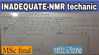 INADEQUATENMR techanic  2D nmr spectroscopy Msc final [upl. by Uri]