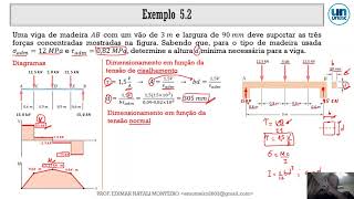 Cisalhamento transversal exemplo 52 [upl. by Yrrab]