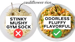 The RIGHT WAY to Make Cauliflower Rice more like Actual Rice [upl. by Nahsaj]