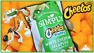 SIMPLY CHEETOS® PUFFS  WHITE CHEDDAR JALAPENO REVIEW  MIDWEEK SNACKS [upl. by Eibbor998]