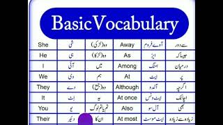 Practice 40 basic vocab with Learn English LearnEnglishwithTanzilaChandio Basic English words with Urdu meaning [upl. by Ennobe]