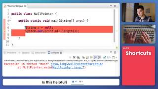 Null Pointer Exception Java Tutorial 45 [upl. by Aihsekal888]