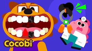 Rotten Teeth He Needs Dental Implant Surgery  Cocobi Dentist Cartoon for Kids [upl. by Nahtanoy341]