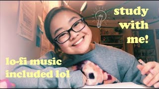 study with me🌿✨ ft lofi background music woo [upl. by Ayamat761]