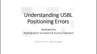 Understand USBL Positioning Error Offset Errors [upl. by Coulson]