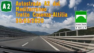 Autostrada A2 tratto CosenzaAltilia 30052020 [upl. by Elvia]