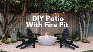 How to Build a DIY Patio and Fire Pit Seating Area [upl. by Supen]