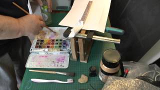 Bookbinding Fore edge painting A method [upl. by Mapel953]