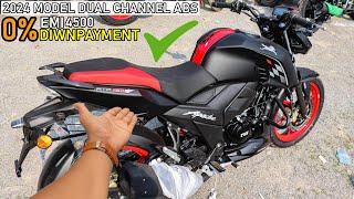 New Model 2024 TVS Apache RTR 160 4V Dual ABS BS7 Finance EMI Documents😱Low Down Payment✔️Easy Loan [upl. by Eelirol]