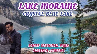 Lake Moraine a Crystal Blue Lake is a snow and glacially fed lake in Banff National Park [upl. by Sito]