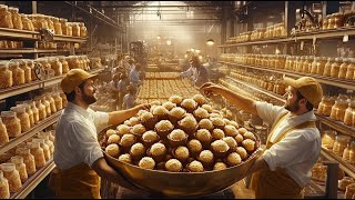 Ferrero Rocher Made In Factory By This Way  DIscover Ferrero Rocher Factory Process [upl. by Lilli]