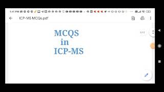 MCQs in ICPMS [upl. by Aihsem]