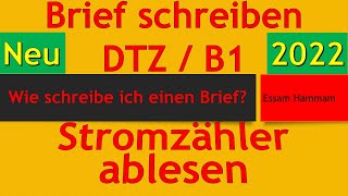 DTZ  B1  Brief  Stromzähler ablesen  Brief an die Hausverwaltung  Brief EMail dtz telc [upl. by Zingale150]