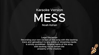 Noah Kahan  Mess Karaoke Version [upl. by Aynwat471]