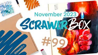 HELP🔥🎨Scrawlrbox November 2023 UNBOXING 📦 [upl. by Nycila]