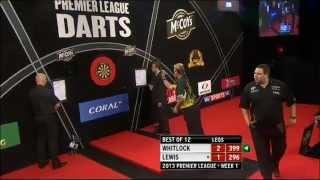 2013 Premier League Darts  Simon Whitlock vs Adrian Lewis  Week 1 [upl. by Garry209]