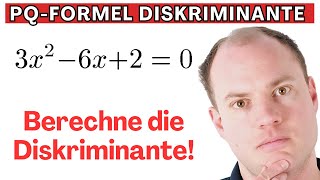 Wo ist bei der PQFormel die Diskriminante [upl. by Bred483]