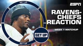 I could make that throw 😯  Taylor Lewan reacts to Lamar Jacksons misses in RavensChiefs  Get Up [upl. by Gervais]