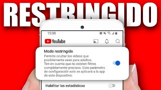 ✅ ¿Cómo Quitar el MODO RESTRINGIDO de YouTube  2024 🚫Acceso completo a YouTube 🚫 [upl. by Tiffie]