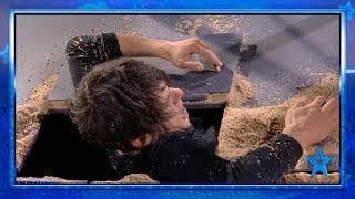 Alfred Cobami ESCAPA de 17 toneladas de arena  Semifinal 3  Got Talent España 2019 [upl. by Jamieson]