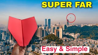 How To Make a Paper Airplane Fly SUPER FAR  Paper plane easy howtomakeapaperairplane [upl. by Bevash144]