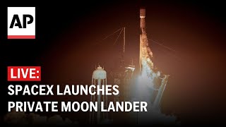 LIVE SpaceX launches private moon lander for Intuitive Machines [upl. by Celestine]