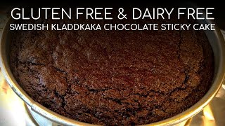 Gluten Free Dairy Free Swedish Kladdkaka Sticky Chocolate Cake Recipe [upl. by Oliviero]