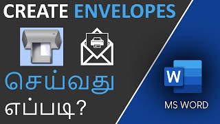 How to Create Envelopes in MS Word in Tamil [upl. by Gellman700]