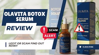 olivita botox serum Review  is olavitaskincom Legit Or Scam Find Out [upl. by Mlehliw]