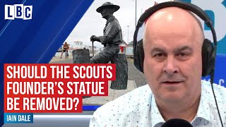 Heated debate over whether Scouts founder Robert BadenPowells statue should be removed  LBC [upl. by Acirfa]