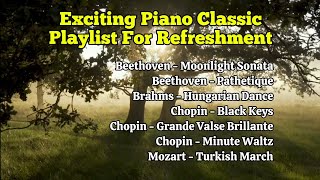 Exciting piano classic playlist for refreshment [upl. by Onitsuj]