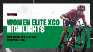 Round 9  Women Elite XCO Snowshoe Highlights  2022 MercedesBenz UCI MTB World Cup [upl. by Ultima]