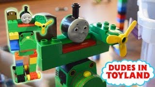 Thomas Transformers Percy Robot from Lego Duplos amp Mega Bloks trainsformers [upl. by Anrol]