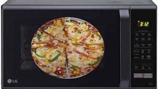 How to make cheese burst pizza in microwave with ready made pizza base  pizza in LG microwave oven [upl. by Yeroc]