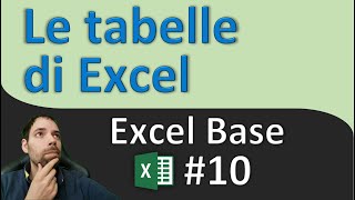 Excel  Le Tabelle [upl. by Weintrob]