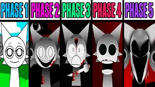 PHASE 1 VS PHASE 2 VS PHASE 3 VS PHASE 4 VS PHASE 5 in Incredibox Sprunki [upl. by Elsy]