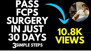 How to Pass Fcps Part 1 in Surgery  Allied first Attempt 30 day plan  Everything You need to know [upl. by Atinob]