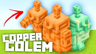 HOW TO SPAWN COPPER GOLEM IN MCPE 118 • Copper Golem Minecraft • Minecraft Copper Golem Addon [upl. by Vashtia]