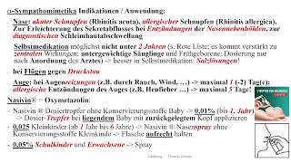 Erkältung  Rhinitis  Sinusitis Therapie I Applikation nasaler Zubereitungen abschwellende Mittel [upl. by Nolitta609]