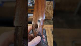 Cross Bolts to help stop the cracking of an old rifle stock roguegunnworks woodworking forks [upl. by Sharona]