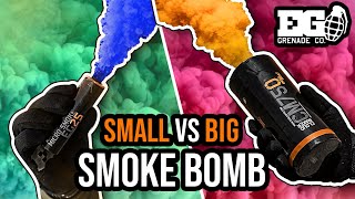 BIGGEST vs SMALLEST Smoke Bomb  Smoke Grenades  Enola Gaye full range [upl. by Aliahs207]