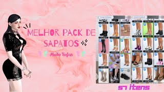 PACK SAPATOS FEMININOS LINDOS  57 ITENS The sims 4 [upl. by Cormier798]