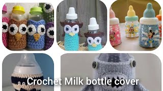 Crochet Milk Bottle Cover  Milk Bottle Cover Ideas creativechannel4630 [upl. by Einahpehs]